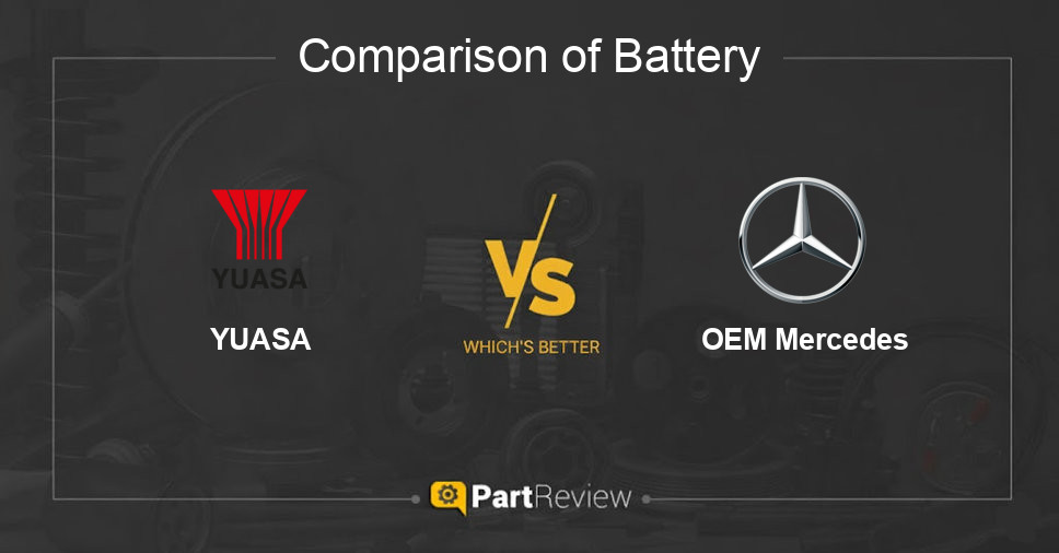 Comparison of battery YUASA and OEM Mercedes