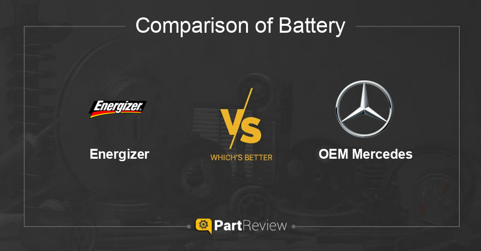 Comparison of battery Energizer and OEM Mercedes