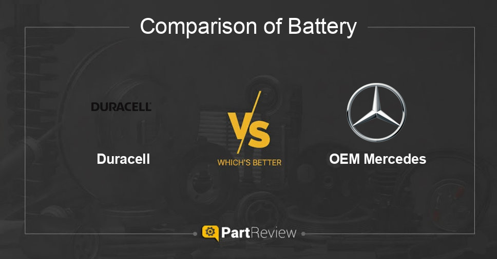 Comparison of battery Duracell and OEM Mercedes