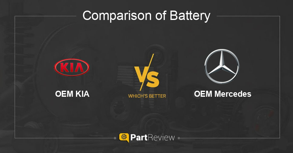 Comparison of battery OEM KIA and OEM Mercedes