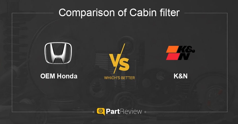 Comparison of cabin filter OEM Honda and K&N