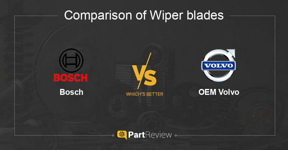 Comparison of wiper blades Bosch and OEM Volvo
