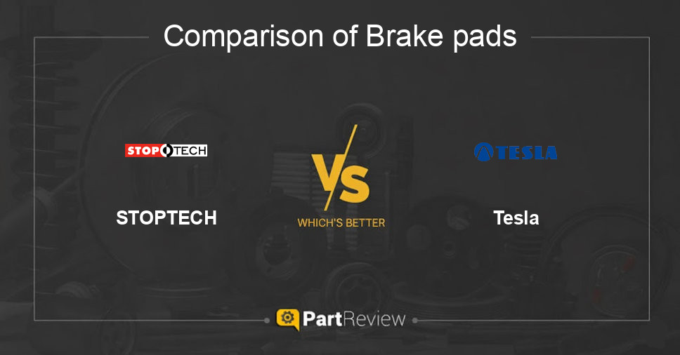 Comparison of brake pads STOPTECH and Tesla