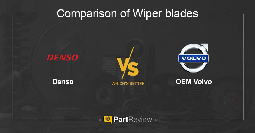 Comparison of wiper blades Denso and OEM Volvo