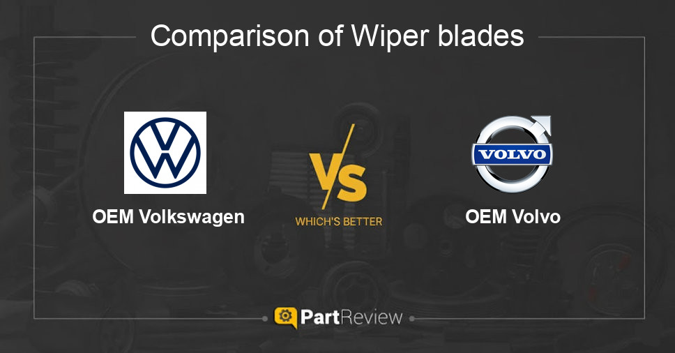 Comparison of wiper blades OEM Volkswagen and OEM Volvo