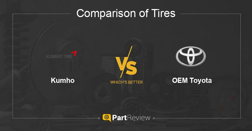 Comparison of tires Kumho and OEM Toyota