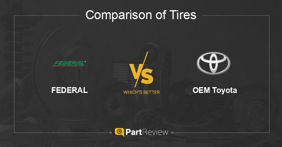 Comparison of tires FEDERAL and OEM Toyota
