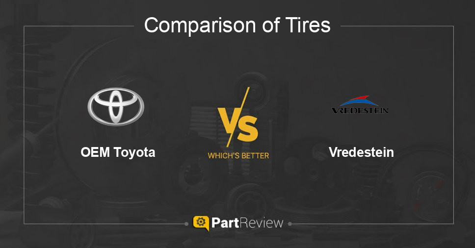 Comparison of tires OEM Toyota and Vredestein