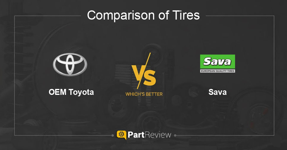 Comparison of tires OEM Toyota and Sava