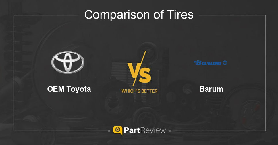 Comparison of tires OEM Toyota and Barum