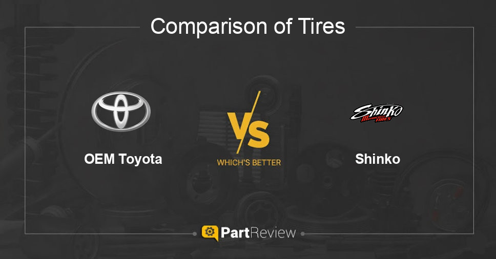 Comparison of tires OEM Toyota and Shinko