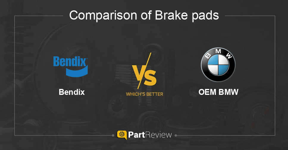 Comparison of brake pads Bendix and OEM BMW