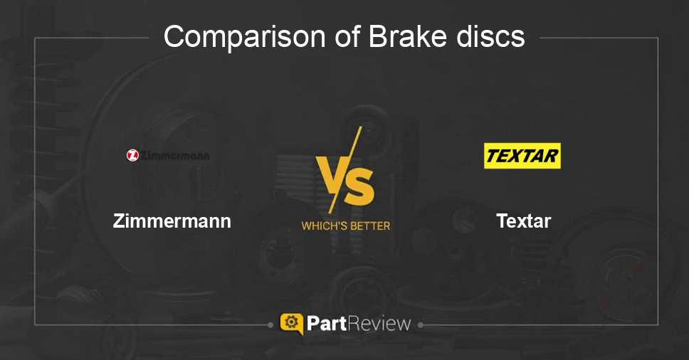 Comparison of brake discs Zimmermann and Textar