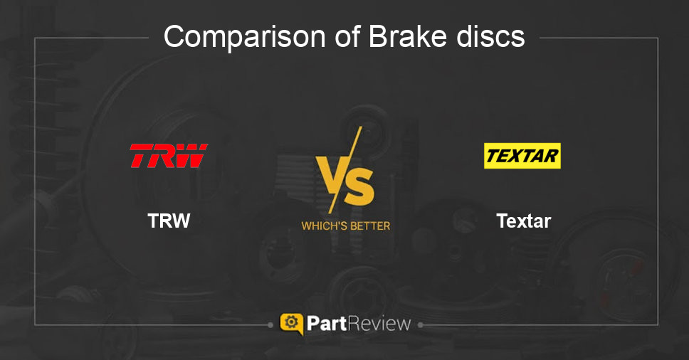 Comparison of brake discs TRW and Textar