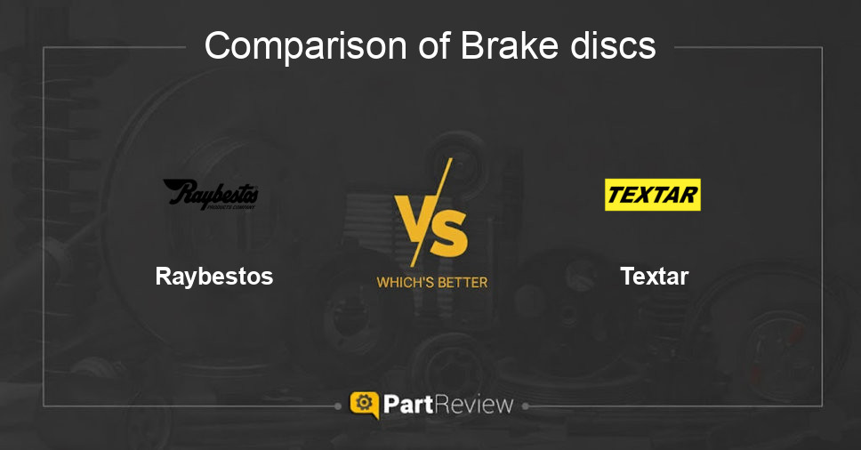 Comparison of brake discs Raybestos and Textar