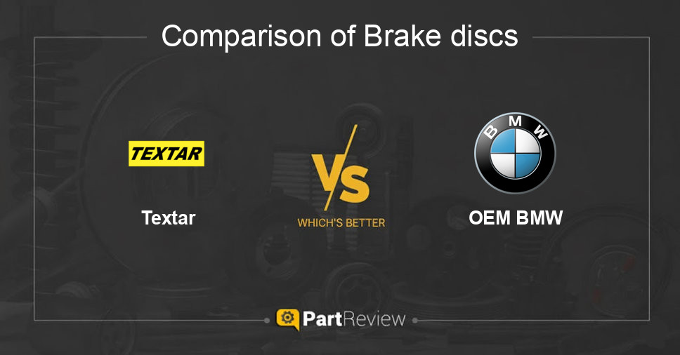 Comparison of brake discs Textar and OEM BMW