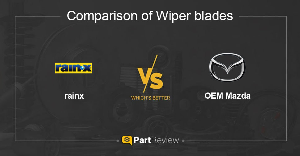 Comparison of wiper blades rainx and OEM Mazda