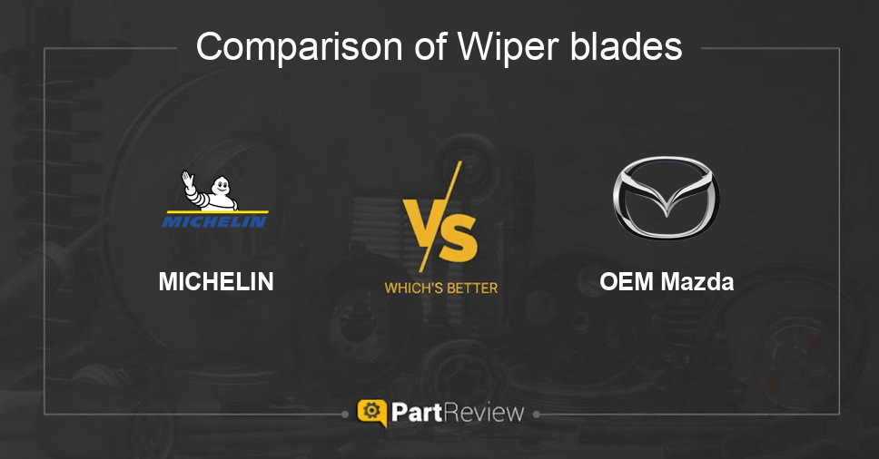 Comparison of wiper blades MICHELIN and OEM Mazda
