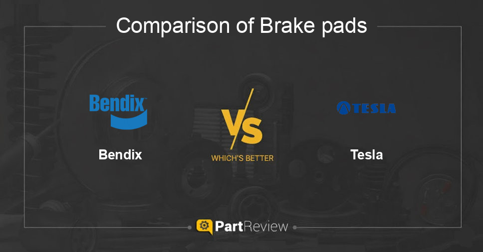 Comparison of brake pads Bendix and Tesla