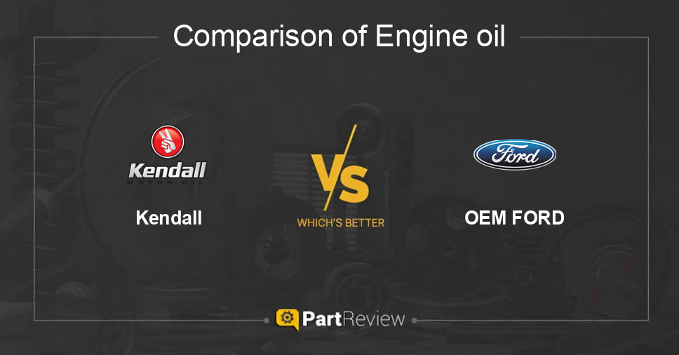 Comparison of engine oil Kendall and OEM FORD