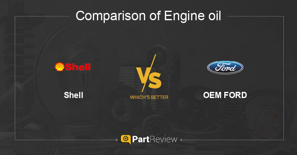 Comparison of engine oil Shell and OEM FORD