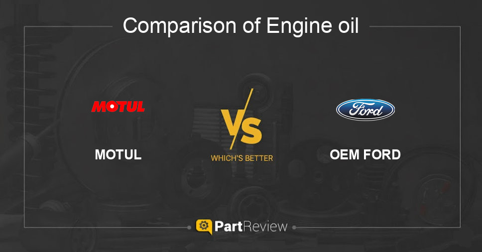 Comparison of engine oil MOTUL and OEM FORD
