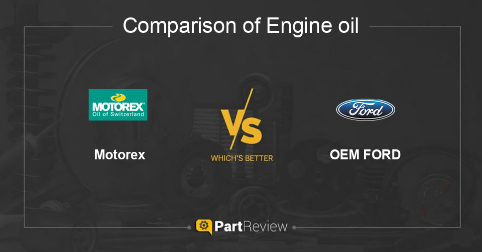 Comparison of engine oil Motorex and OEM FORD