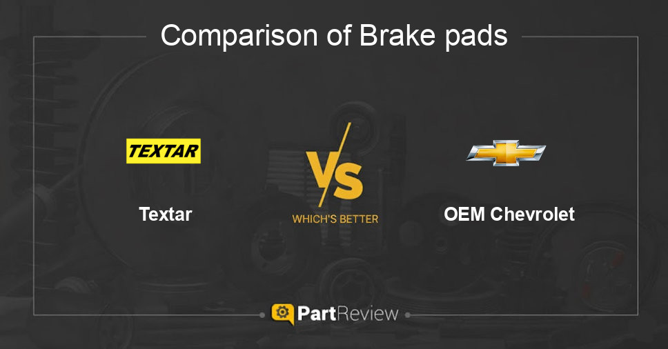 Comparison of brake pads Textar and OEM Chevrolet