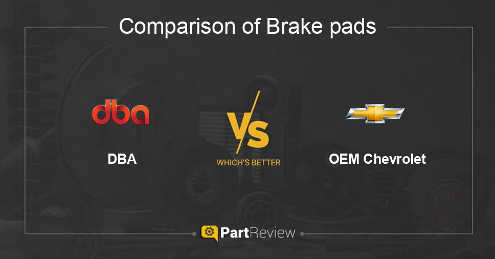 Comparison of brake pads DBA and OEM Chevrolet