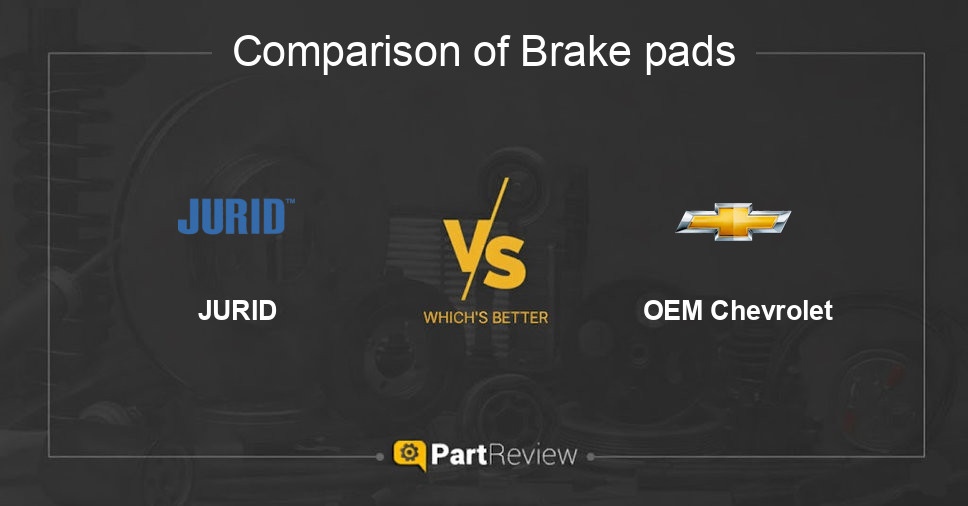 Comparison of brake pads JURID and OEM Chevrolet