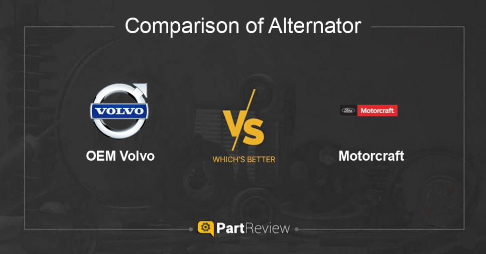 Comparison of alternator OEM Volvo and Motorcraft