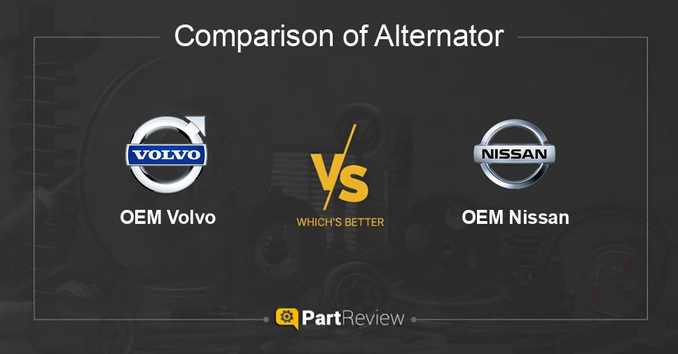 Comparison of alternator OEM Volvo and OEM Nissan