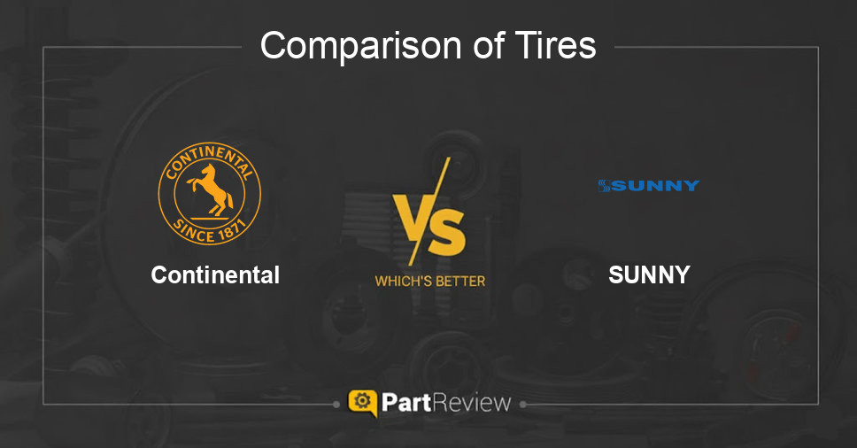 Comparison of tires Continental and SUNNY