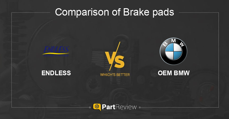 Comparison of brake pads ENDLESS and OEM BMW