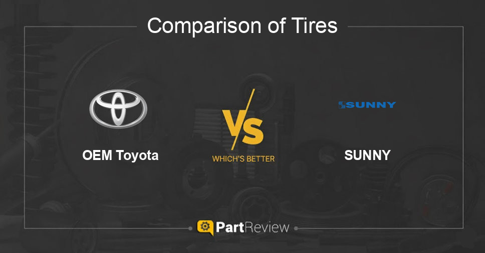 Comparison of tires OEM Toyota and SUNNY