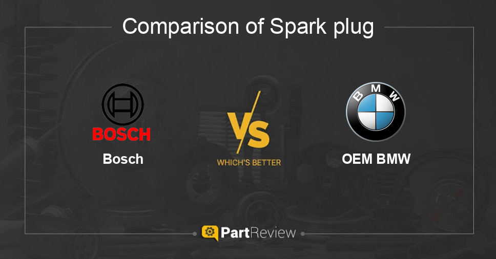 Comparison of spark plug Bosch and OEM BMW