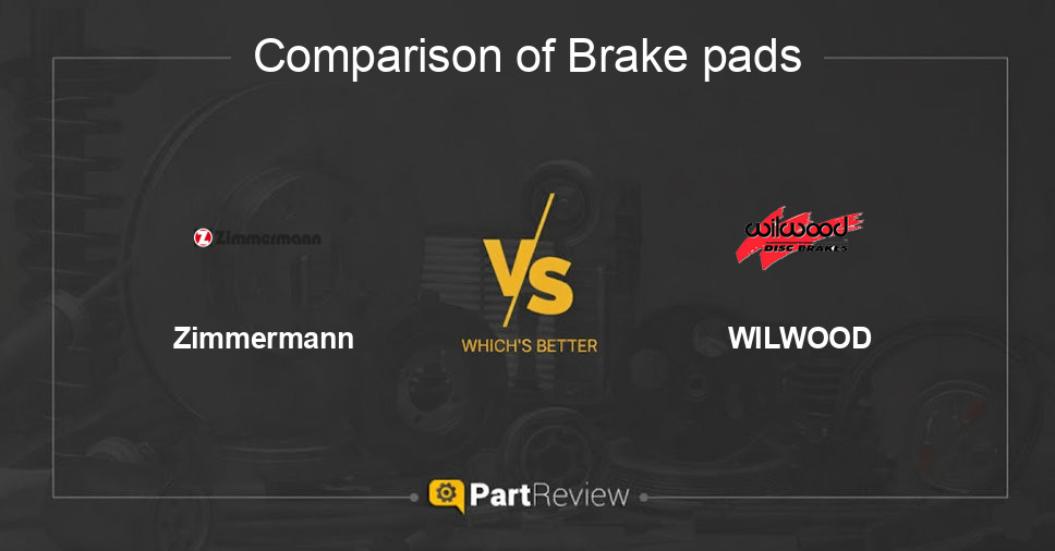 Comparison of brake pads Zimmermann and WILWOOD