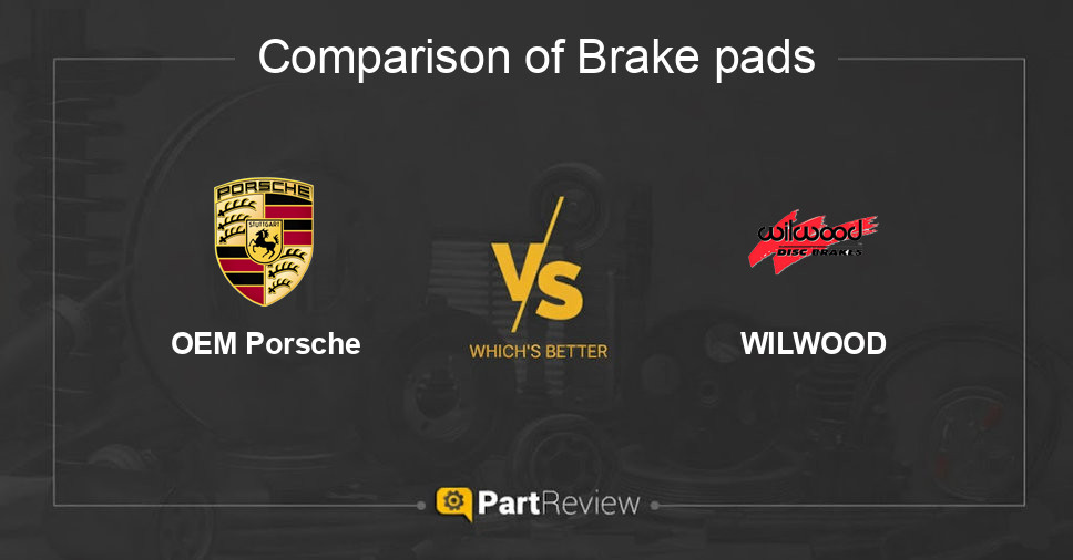Comparison of brake pads OEM Porsche and WILWOOD