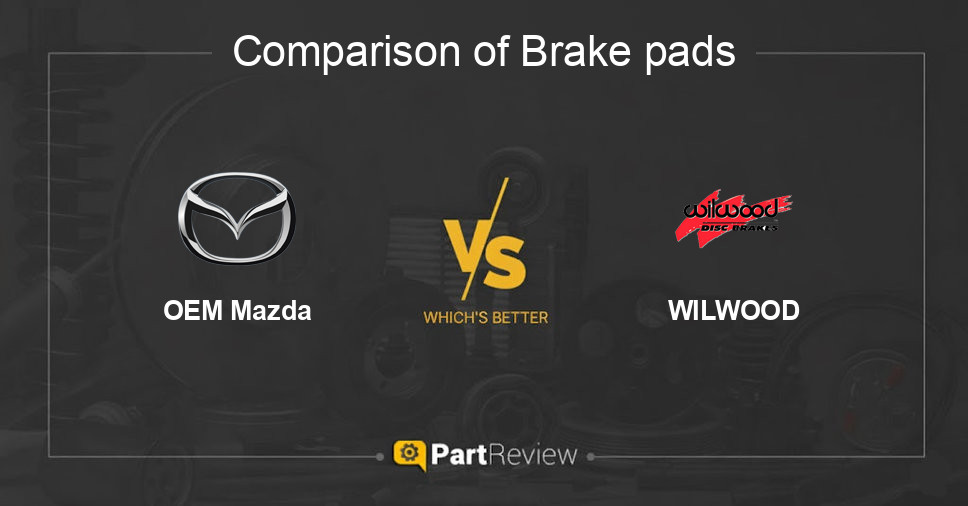Comparison of brake pads OEM Mazda and WILWOOD