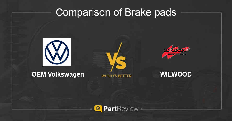 Comparison of brake pads OEM Volkswagen and WILWOOD