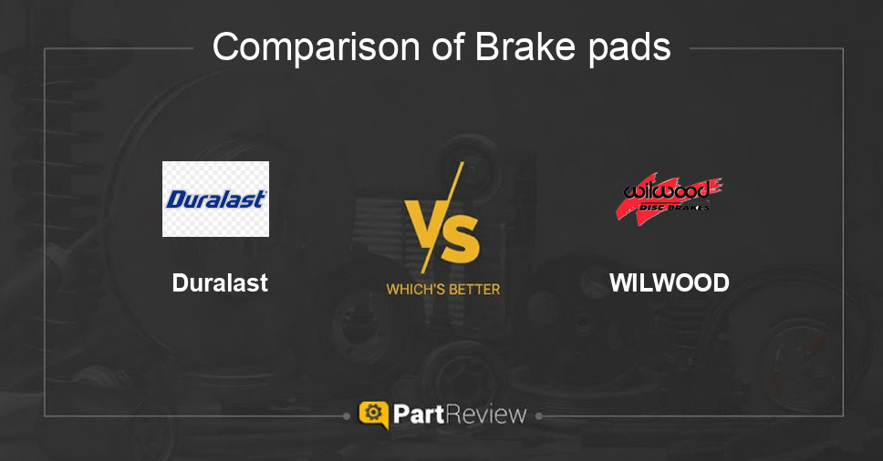 Comparison of brake pads Duralast and WILWOOD