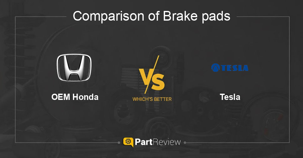 Comparison of brake pads OEM Honda and Tesla