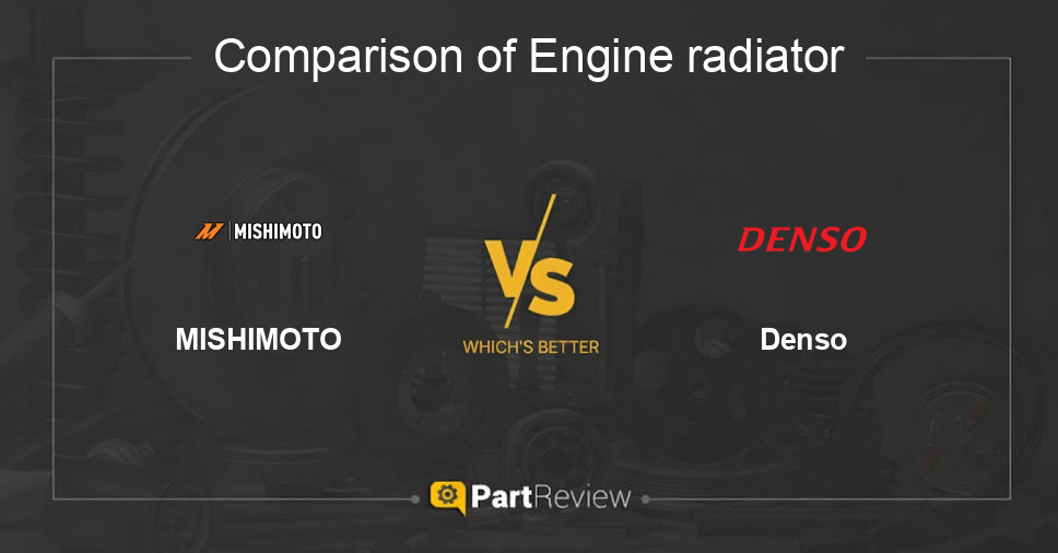 Comparison of engine radiator MISHIMOTO and Denso