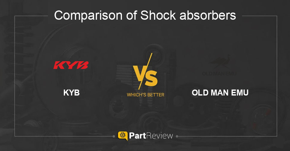 Comparison of shock absorbers KYB and OLD MAN EMU
