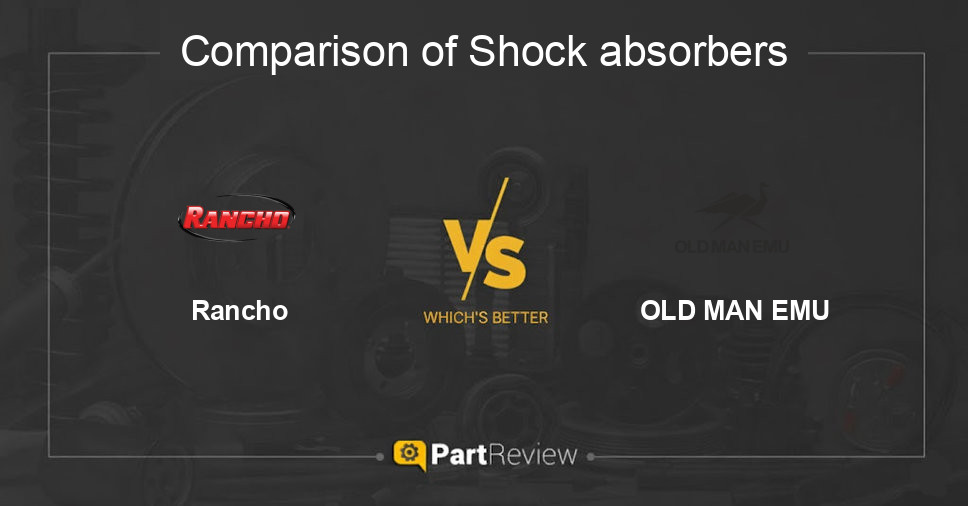 Comparison of shock absorbers Rancho and OLD MAN EMU