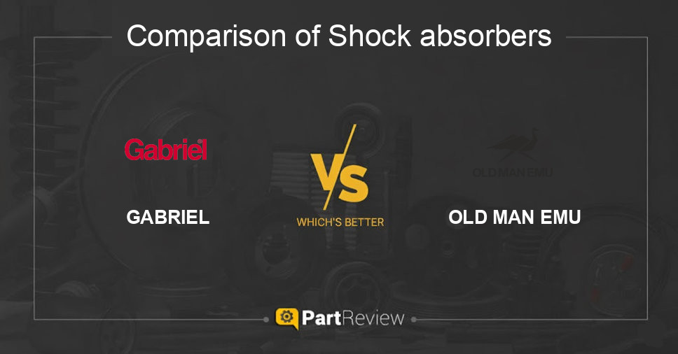 Comparison of shock absorbers GABRIEL and OLD MAN EMU