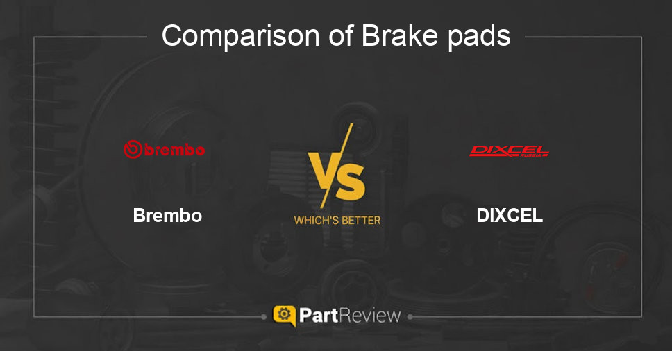 Comparison of brake pads Brembo and DIXCEL