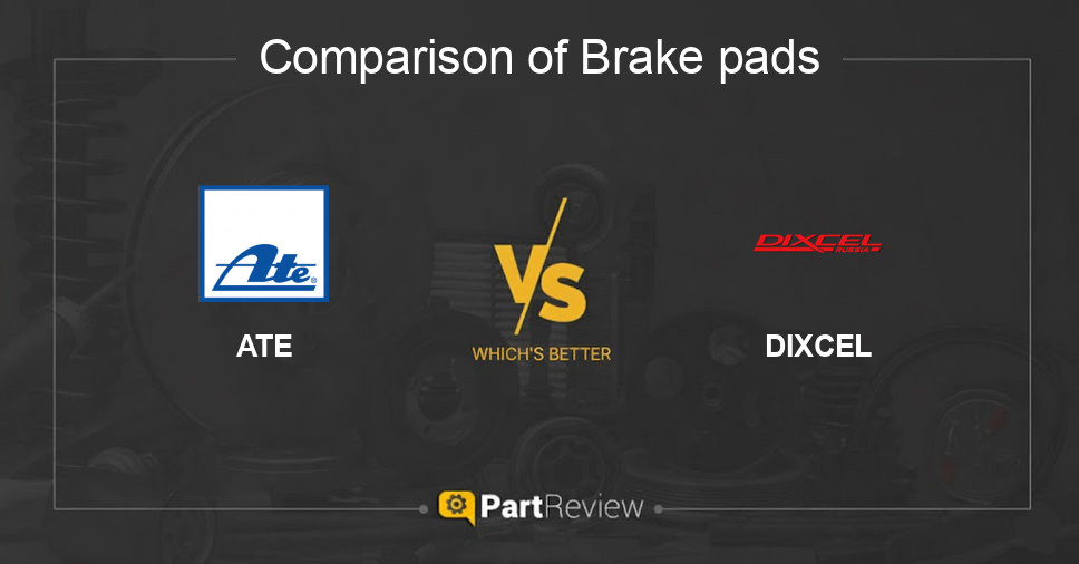 Comparison of brake pads ATE and DIXCEL