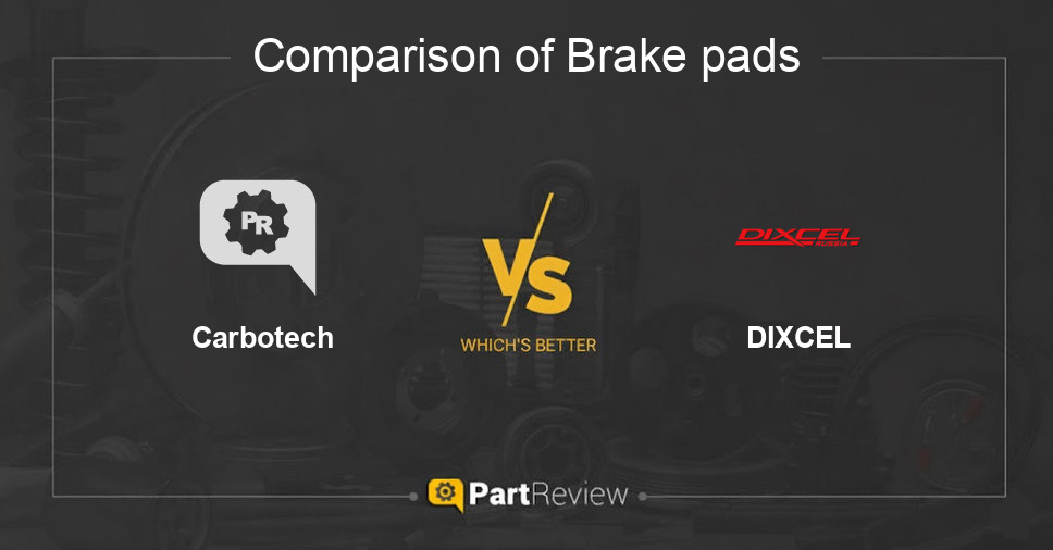 Comparison of brake pads Carbotech and DIXCEL