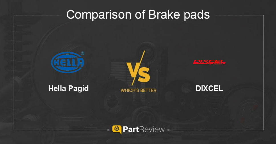 Comparison of brake pads Hella Pagid and DIXCEL
